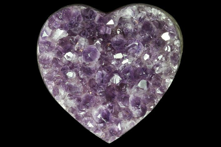 Purple Amethyst Crystal Heart - Uruguay #76791
